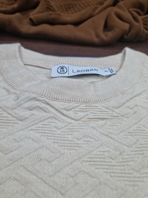 Beige_Knit_Regular_Fit_Sweater_for_Men