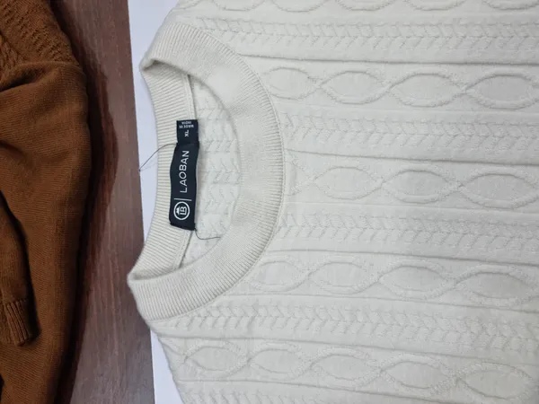 Cream_Knit_Regular_Fit_Sweater_for_Men