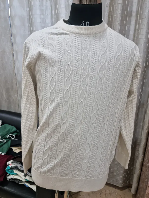 Cream_Knit_Regular_Fit_Sweater_for_Men
