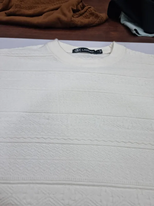 White_Knitted_Regular_Fit_Sweater_for_Men