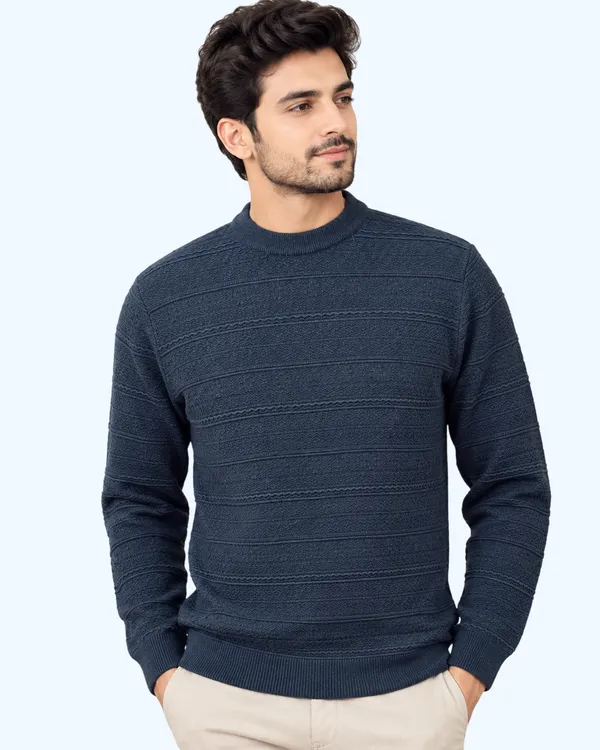 Grey_Acrylic_Regular_Fit_Knit_Sweater_For_Men