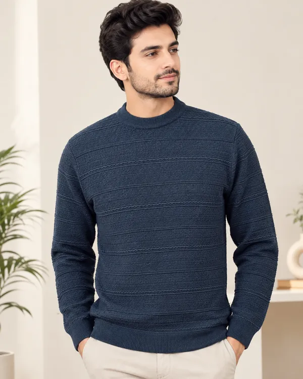 Grey_Acrylic_Regular_Fit_Knit_Sweater_For_Men