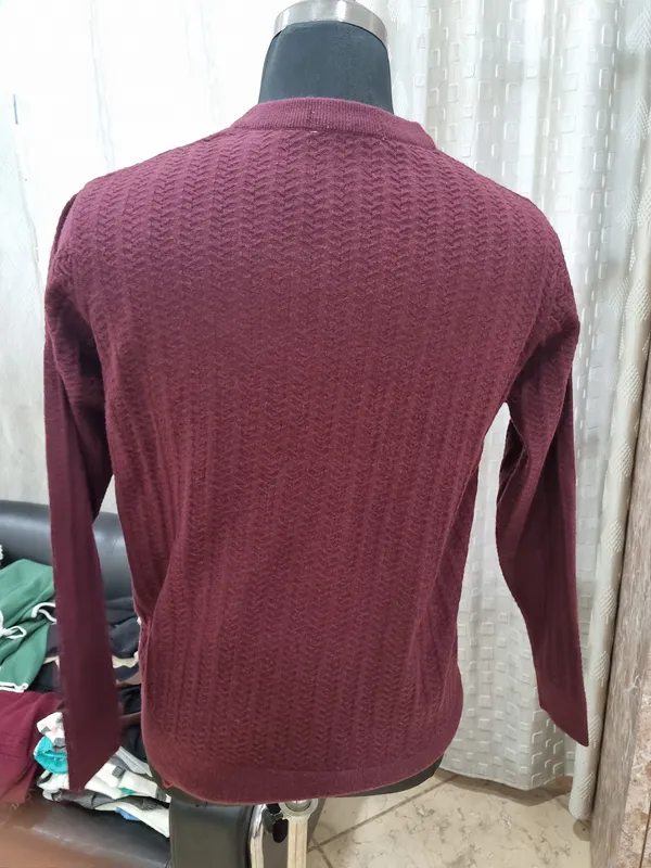 Maroon_Knit_Regular_Fit_Sweater_for_Men