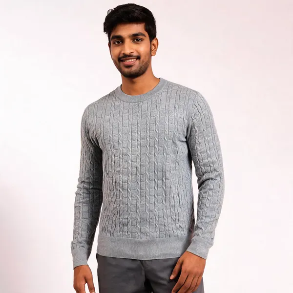 Grey_Acrylic_Cable_Pattern_Sweater_For_Men