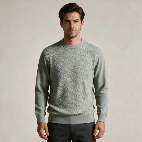 Light_Grey_Acrylic_Regular_Fit_Knit_Sweater_For_Men