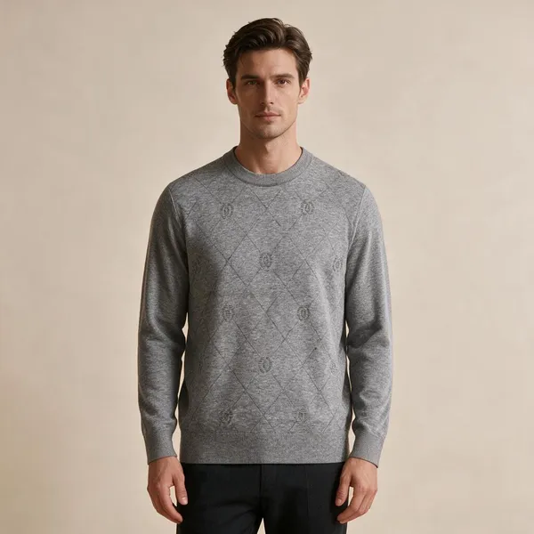 Grey_Acrylic_Regular_Fit_Knit_Sweater_For_Men