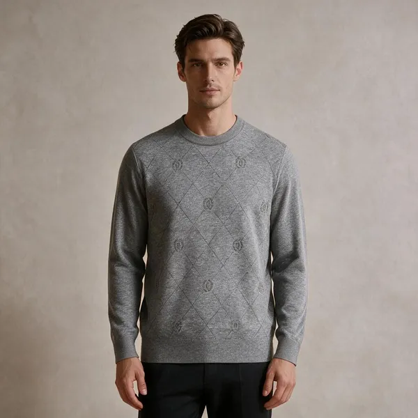 Grey_Acrylic_Regular_Fit_Knit_Sweater_For_Men