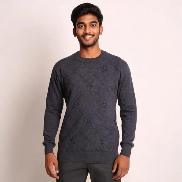 Charcoal_Grey_Acrylic_Regular_Fit_Knit_Sweater_For_Men