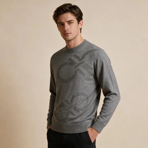 Grey_Acrylic_Regular_Fit_Knitted_Sweater_For_Men