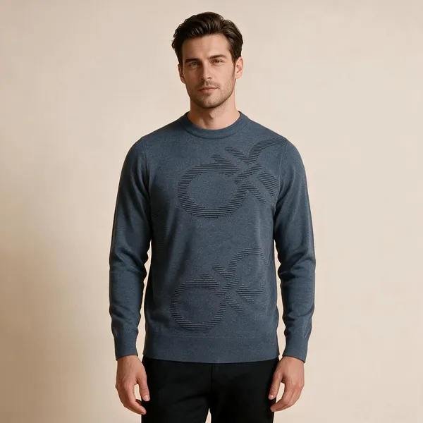Slate_Blue_Acrylic_Regular_Fit_Knit_Sweater_For_Men