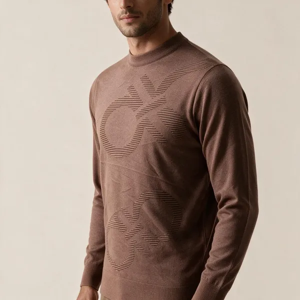 Light_Red_Acrylic_Slim_Fit_High_Neck_Sweater_For_Men