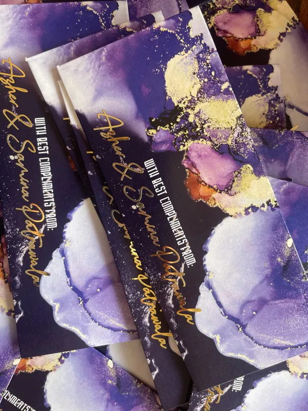 GOLD_FOIL_Abstract_royal_blue_Printed_envelop_custom_made