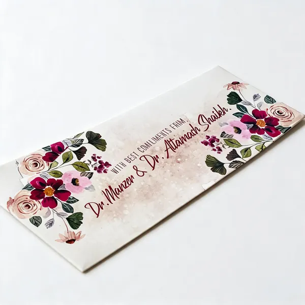 Personified_Burgundy_Floral_Printed_Envelope_Pack_Of_25