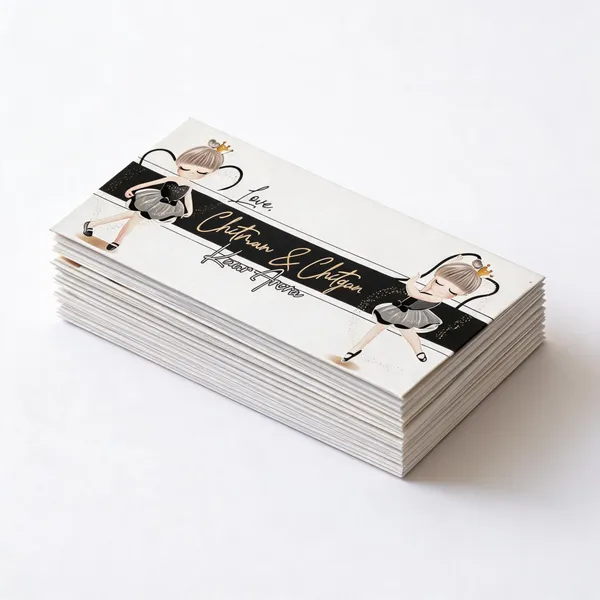 Black_White_Ballerina_Printed_Envelope_Pack_Of_25