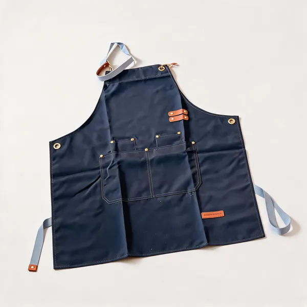 Cotton_Utility_Solid_Orange_Multi_Pocket_Apron