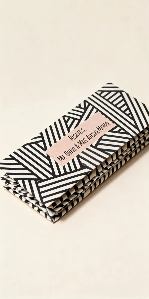 Black_White_Geometric_Personalised_Printed_Envelope_Pack_Of_25