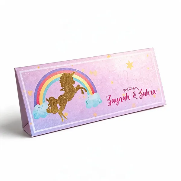 Personified_Pastel_Pink_Unicorn_Gold_Foil_Printed_Envelope_Pack_Of_50