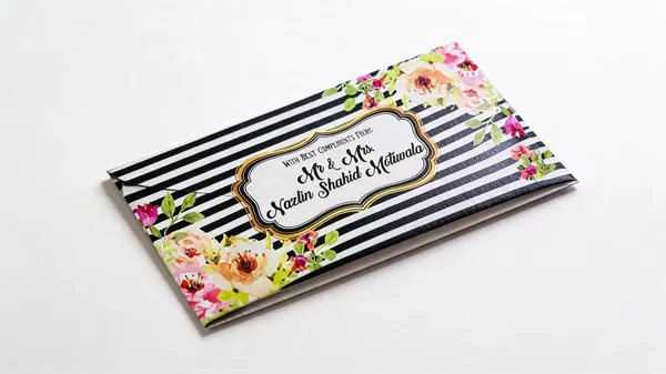 Personified_Black_White_Floral_Striped_Printed_Envelope_Pack_Of_25