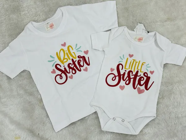 White_Casual_SiBLING_T-Shirt_And_Bodysuit_Set