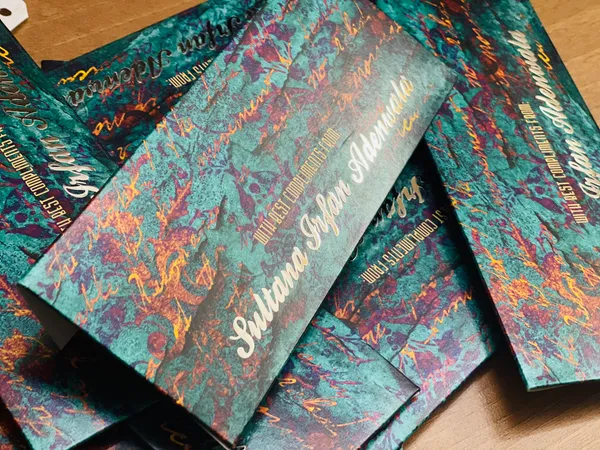 GOLD_FOIL_Abstract_green_Printed_envelop_custom_made