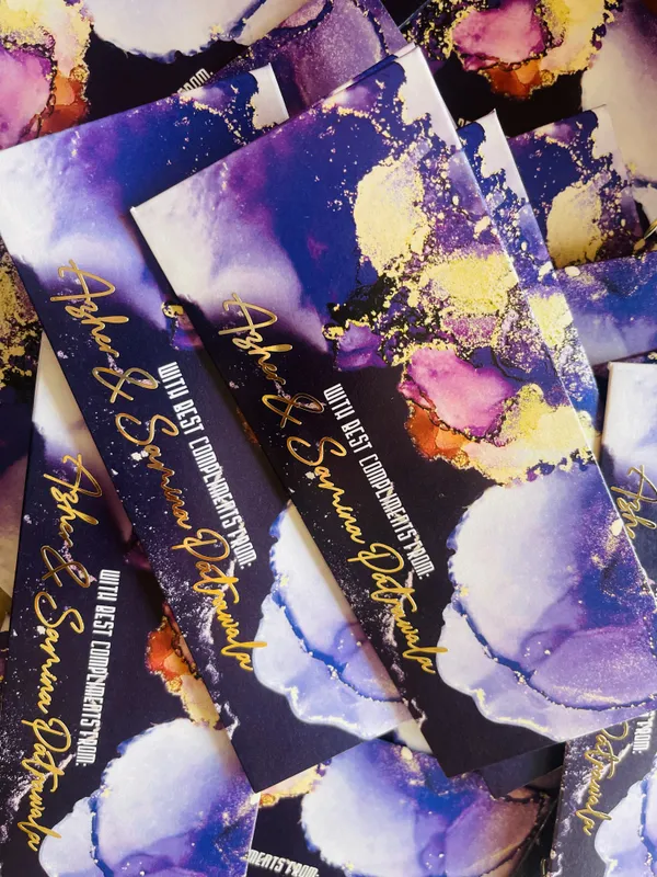 GOLD_FOIL_Abstract_royal_blue_Printed_envelop_custom_made