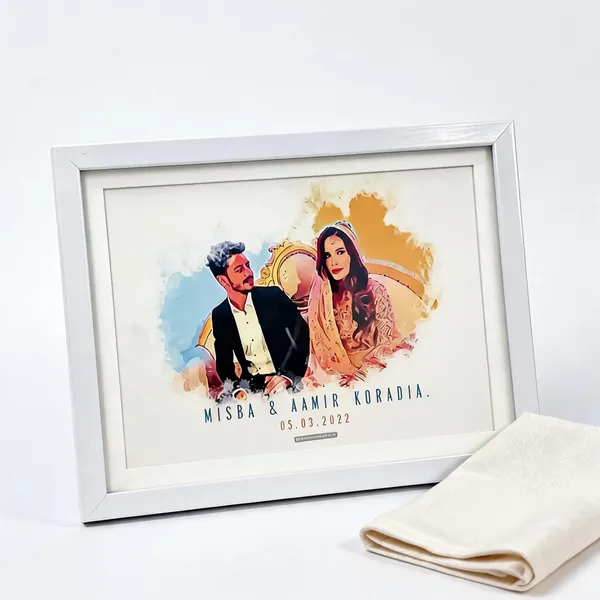 White_Digital_Print_Wedding_Couple_Portrait_Photo_Frame