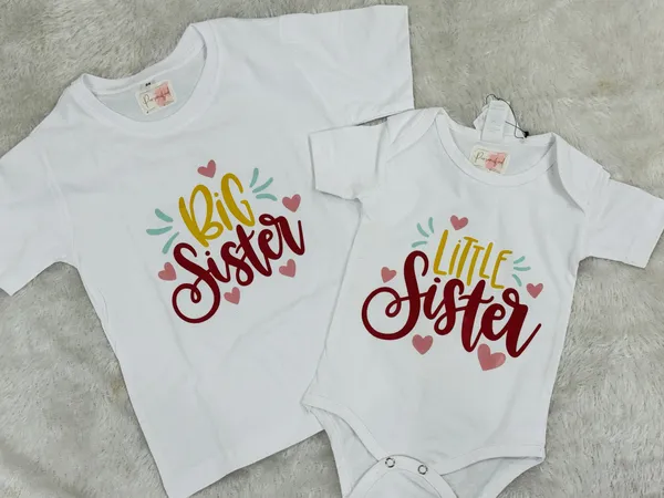 White_Casual_SiBLING_T-Shirt_And_Bodysuit_Set