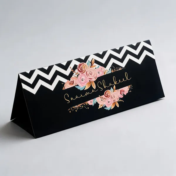 Personified_Black_Floral_Gold_Script_Printed_Envelope_Pack_Of_25