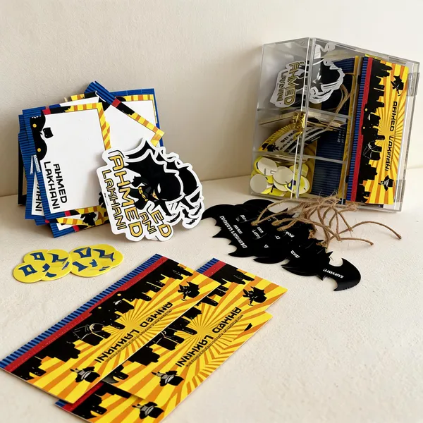 Batman_Theme_Personalised_Envelope_Card_Sticker_Stationery_Set