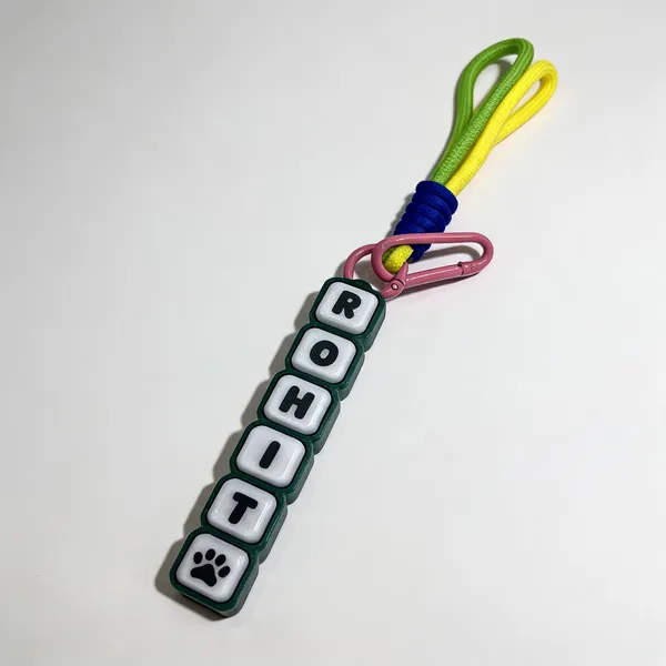 Green_&_Yellow_Pla_Custom_Name_Fidget_Clicker_Keychain
