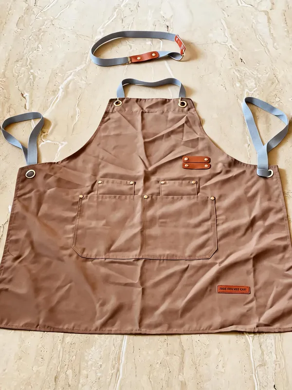Cotton_Utility_Solid_Brown_Kitchen_Apron