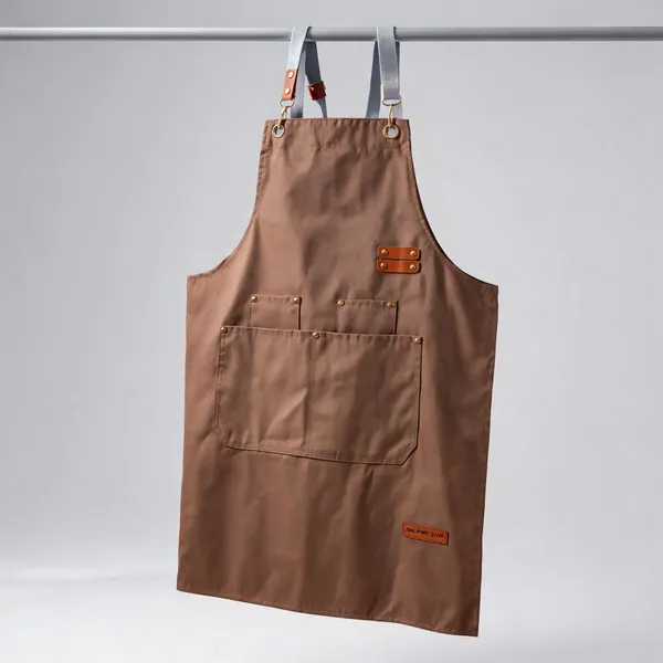 Cotton_Utility_Solid_Brown_Kitchen_Apron
