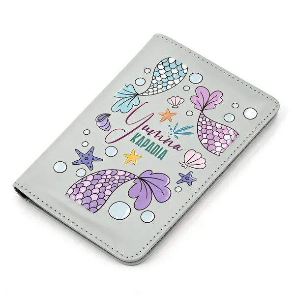 Pastel_Green_Leather_Mermaid_Print_Personalised_Passport_Cover