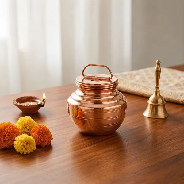 Copper_Traditional_Handi_Kalash_Pot_With_Lid_400Ml