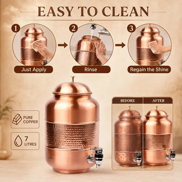 Copper_Hammered_Matka_Style_Water_Dispenser_With_Tap_7L