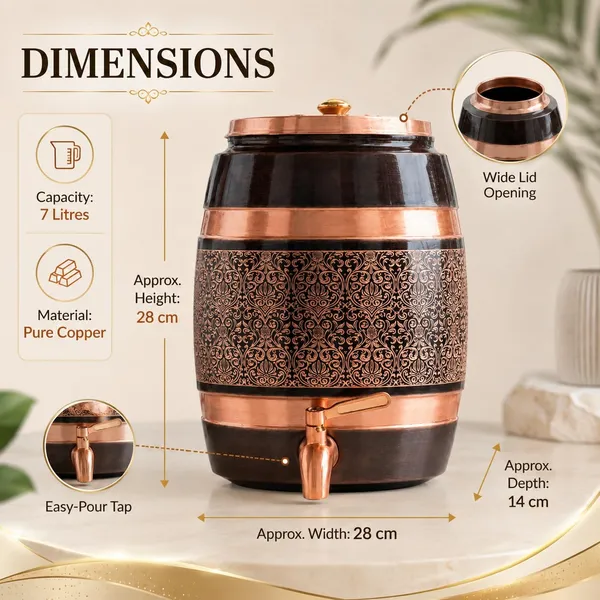 Copper_Antique_Barrel_Floral_Engraved_Water_Dispenser_7L