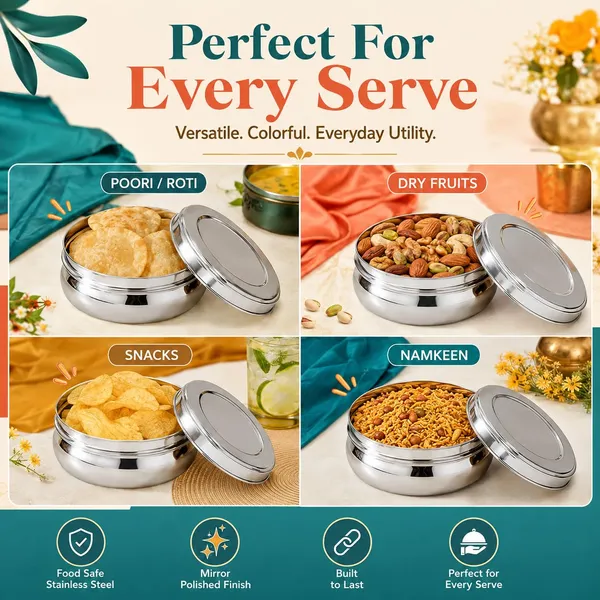 Stainless_Steel_Classic_Poori_Dabba_Storage_Containers_Set_Of_3