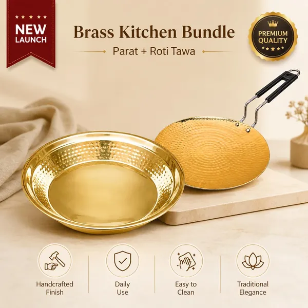 Brass_Traditional_Hammered_Parat_And_Roti_Tawa_Kitchen_Bundle