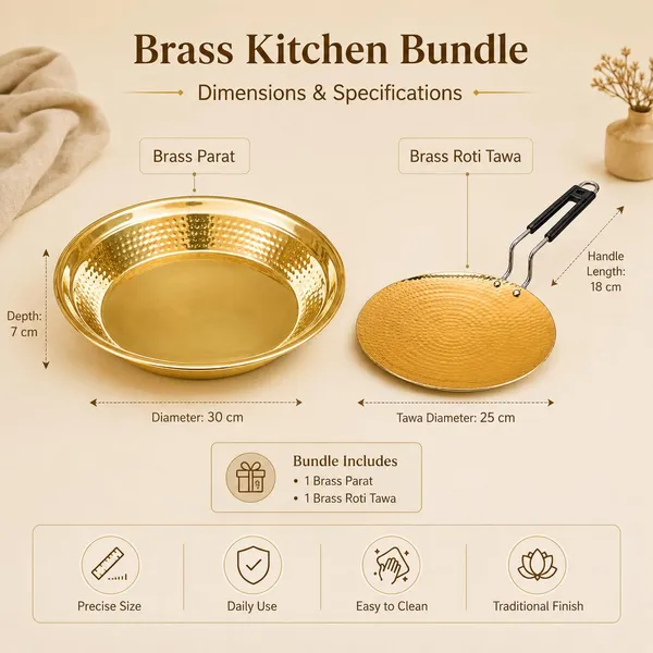 Brass_Traditional_Hammered_Parat_And_Roti_Tawa_Kitchen_Bundle