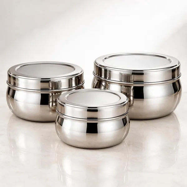Stainless_Steel_Classic_Poori_Dabba_Storage_Containers_Set_Of_3