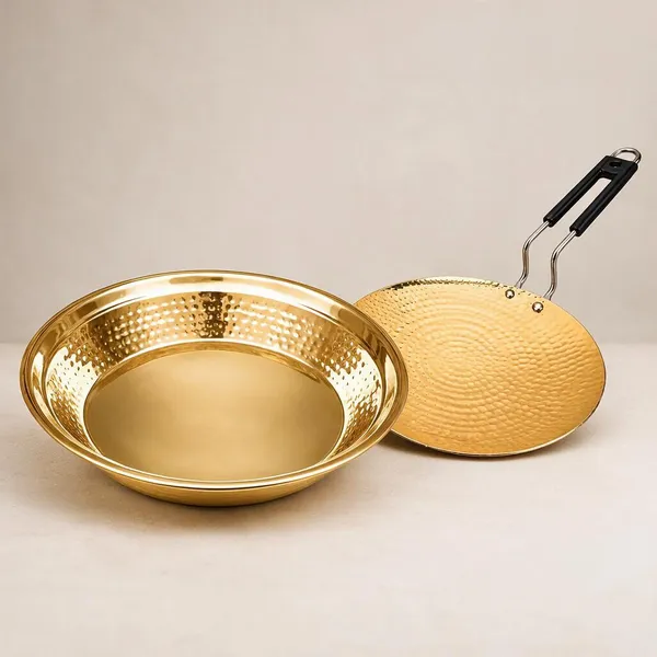 Brass_Traditional_Hammered_Parat_And_Roti_Tawa_Kitchen_Bundle