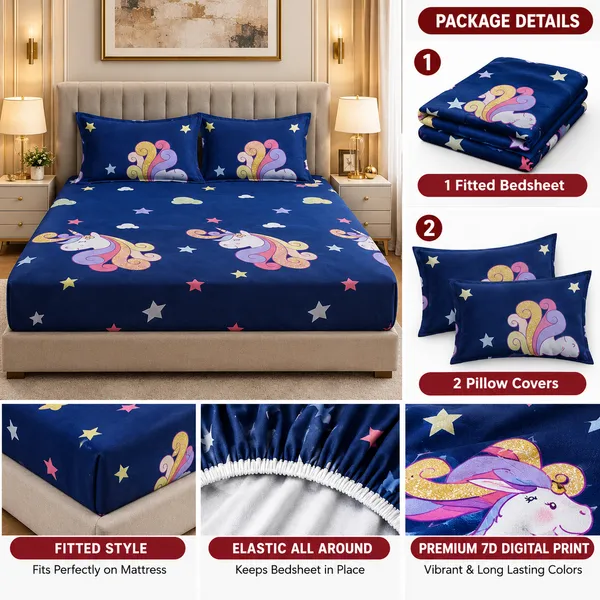 Elegant_Print_220_TC_Fitted_Floral_Print_Bedsheets_Multicolor_With_2_Pillow_Covers_(72x78x_Upto_8_Inches)_&_360_Degree_Elasticated