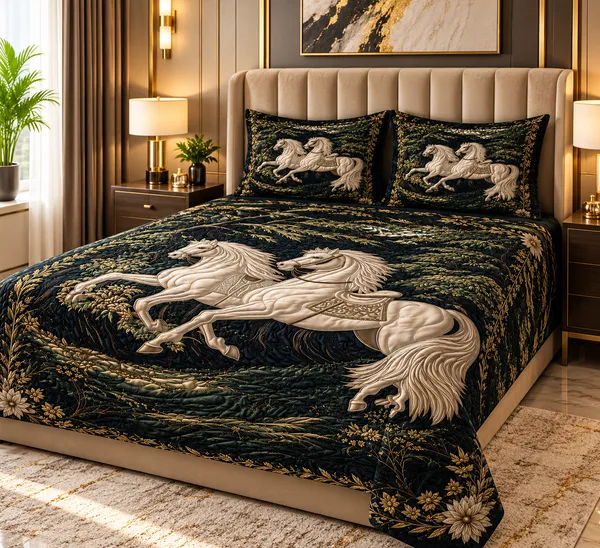 Soft_Fabric_Horse_7d_Print_Flat_Double_Bedsheet_With_2_Pillow_Covers_(90x100_Inches)