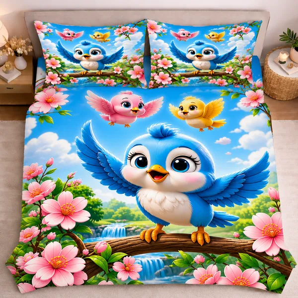 Floral_Bird_7d_Print_Flat_Double_Bedsheet_With_2_Pillow_Covers_(90x100_Inches)