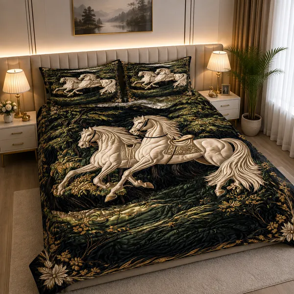 Soft_Fabric_Horse_7d_Print_Flat_Double_Bedsheet_With_2_Pillow_Covers_(90x100_Inches)