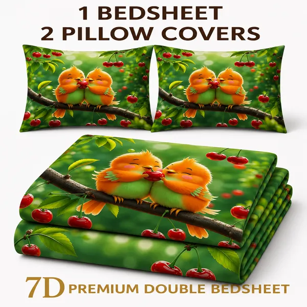 Cherry_Bird_7d_Print_Flat_Double_Bedsheet_With_2_Pillow_Covers_(90x100_Inches)