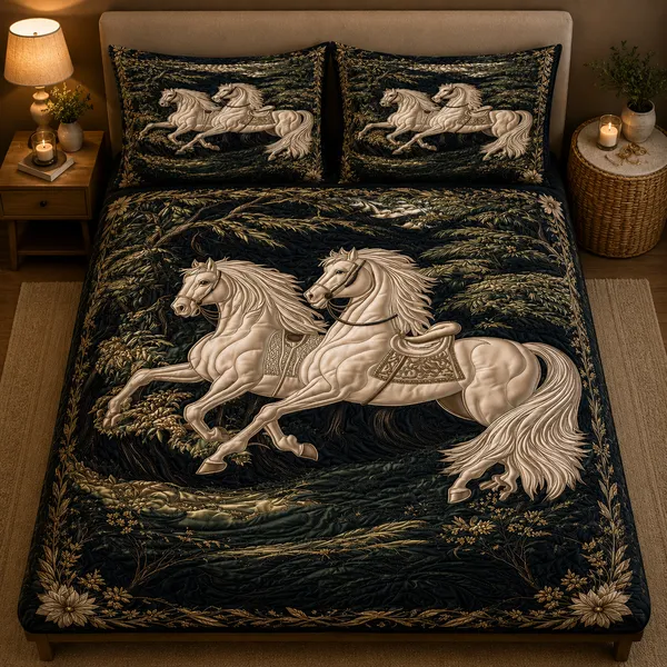 Soft_Fabric_Horse_7d_Print_Flat_Double_Bedsheet_With_2_Pillow_Covers_(90x100_Inches)