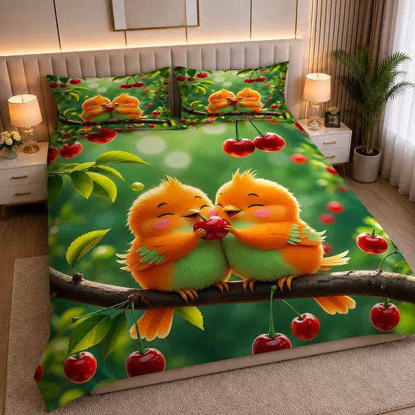 Cherry_Bird_7d_Print_Flat_Double_Bedsheet_With_2_Pillow_Covers_(90x100_Inches)