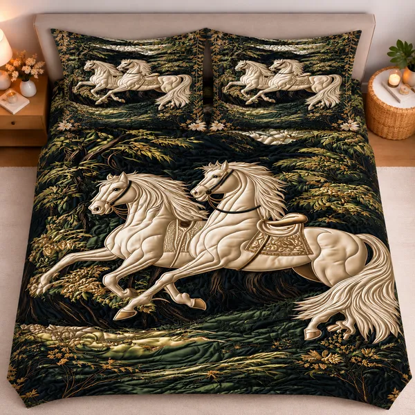 Soft_Fabric_Horse_7d_Print_Flat_Double_Bedsheet_With_2_Pillow_Covers_(90x100_Inches)