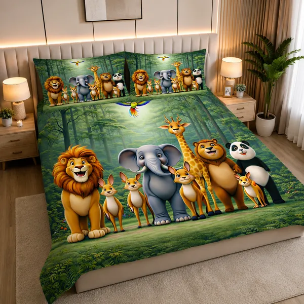 Soft_Fabric_Jungle_Animal_7d_Print_Flat_Double_Bedsheet_With_2_Pillow_Covers_(90x100_Inches)